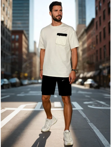 Pánská tepláková souprava bílá Dstreet model 21988674 - FashionStreet