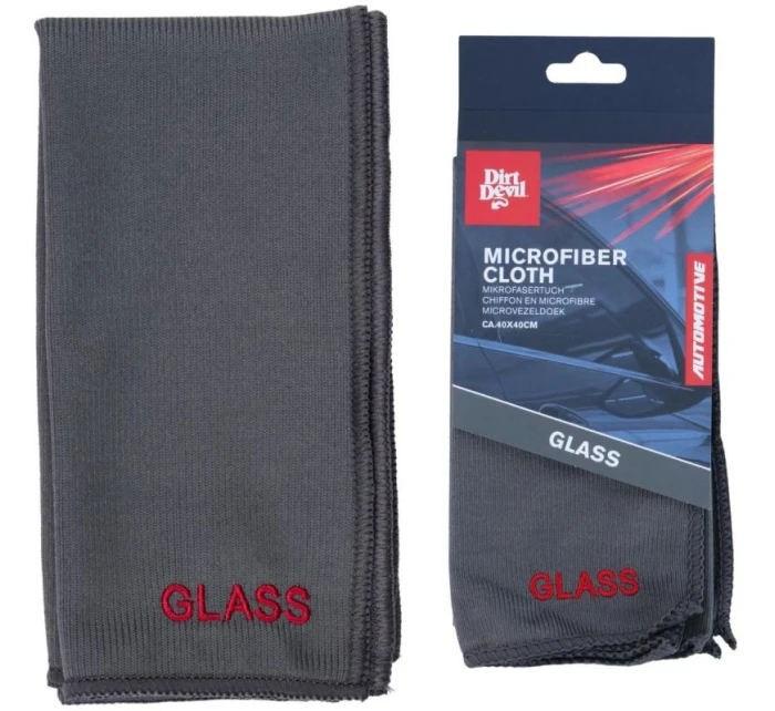 DIRT DEVIL MIKROVLÁKNA NA ČIŠTĚNÍ SKLA 40x40 cm ŠEDÁ