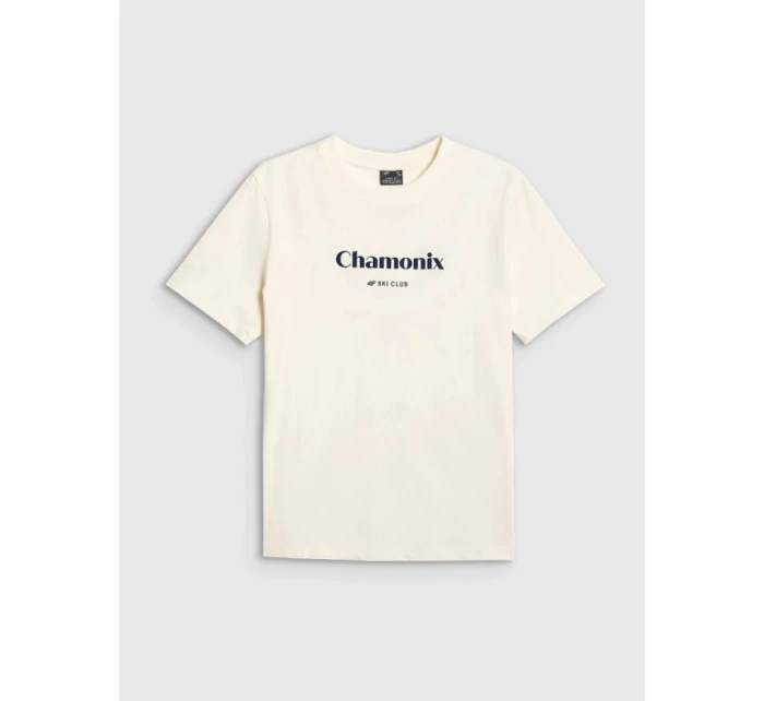 Dámské volné tričko s potiskem 4F 4FRAW25TTSHF3409-12S