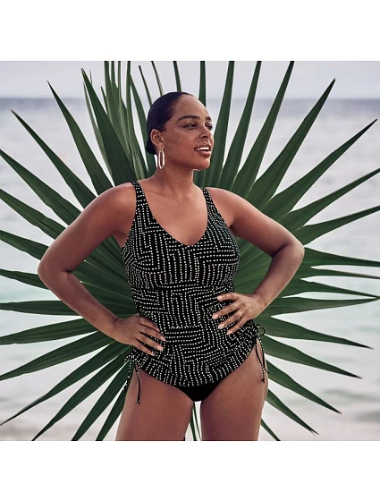 Style Malaika Top tankini - horní díl 8851-1 black - RosaFaia