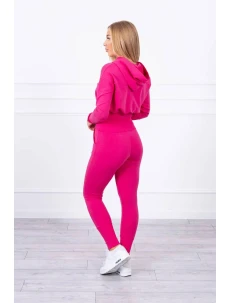 Komplet z szerokimi ściągaczami fuksja