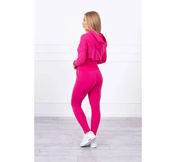 Komplet z szerokimi ściągaczami fuksja