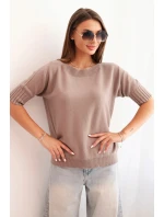 Dámský svetr z viskózy s krátkým rukávem fango Dámský svetr z viskózy s krátkým rukávem fango