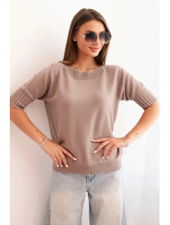 Dámský svetr z viskózy s krátkým rukávem fango