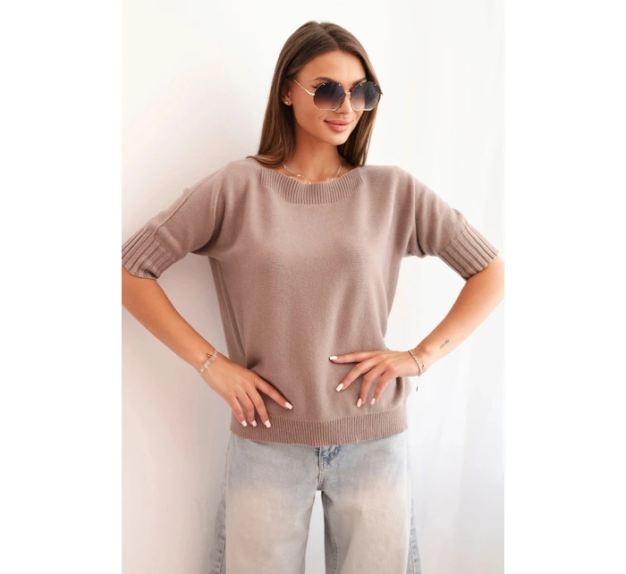 Dámský svetr z viskózy s krátkým rukávem fango Dámský svetr z viskózy s krátkým rukávem fango