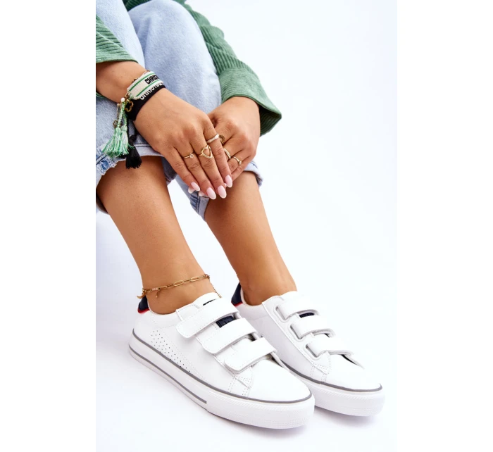 Žené tenisky na suchý zip Big Star LL274A207 Bíle Žené tenisky na suchý zip Big Star LL274A207 Bíle