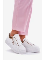 Dámské Sportovní Boty Na Platformě Z Eko Kůže Panther Bílé Velionna Dámské Sportovní Boty Na Platformě Z Eko Kůže Panther Bílé Velionna