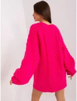 Sweter AT SW  fuksjowy model 18917492 - FPrice