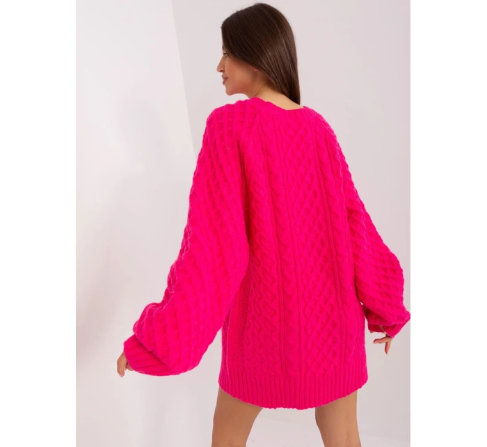 Sweter AT SW  fuksjowy model 18917492 - FPrice