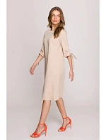 Dámské šaty S393 béžové - Stylove