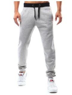 Pánské šedé teplákové kalhoty model 21962289 - Dstreet