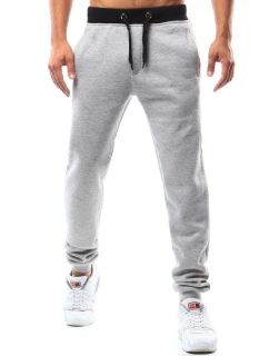 Pánské šedé teplákové kalhoty model 21962289 - Dstreet