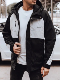 Pánská přechodná bunda do deště černá/šedá Dstreet TX4916