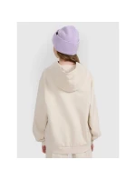 Dívčí nepruhovaná mikina s kapucí 4F 4FJRAW25TSWSF2294-11S