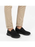 Pánské textilní nazouvací sportovní polobotky černé NEWS 170-M