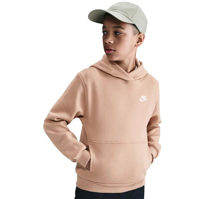 Dětská mikina Nike Sportswear Club Fleece béžová FD3000 200 Dětská mikina Nike Sportswear Club Fleece béžová FD3000 200