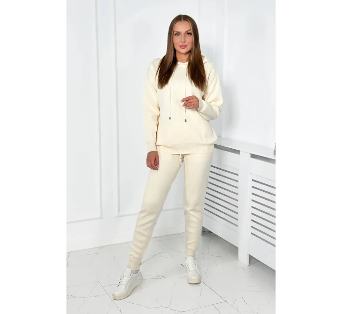 Svetr set Mikina + Kalhoty světle béžová