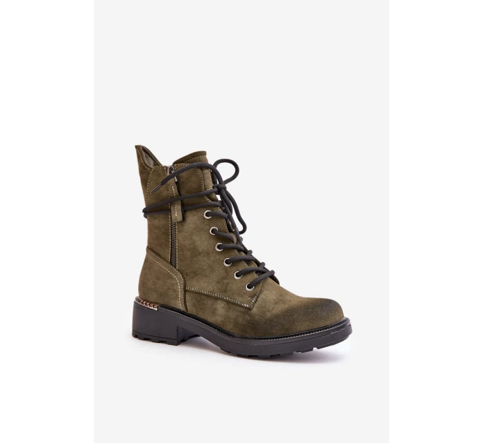 Vysoké boty s zipy tmavě béžové model 21673141 - EVENTO Vysoké boty s zipy tmavě béžové model 21673141 - EVENTO