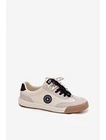 Dámské tenisky s dvojitým šněrováním Big Star model 22042687 Béžové - Big Star Shoes
