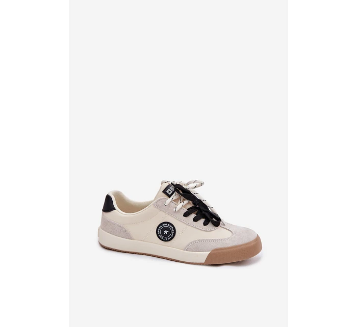 Dámské tenisky s dvojitým šněrováním Big Star model 22042687 Béžové - Big Star Shoes