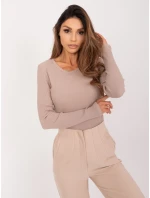 Bluzka RV BZ model 20136629 ciemny bezowy - FPrice Bluzka RV BZ model 20136629 ciemny bezowy - FPrice