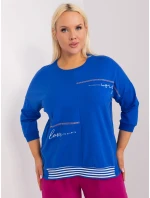Bluzka RV BZ model 21480249 kobaltowy - FPrice Bluzka RV BZ model 21480249 kobaltowy - FPrice