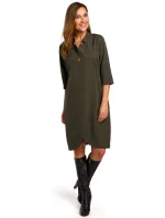 šaty khaki barva model 18002236 - STYLOVE