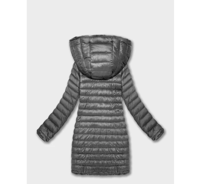 Oboustranná dámská bunda - kožíšek v grafitové barvě Goodlookin (P3-6001-27) Oboustranná dámská bunda - kožíšek v grafitové barvě Goodlookin (P3-6001-27)