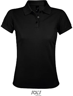 SOL'S Prime Women Dámské piqué polo z těžké bavlny 25.0573 black