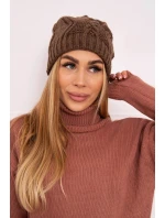 Fleecová čepice Sylwia K244 mocca Fleecová čepice Sylwia K244 mocca