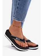 Dámské žabky na platformě Big Star NN274A727 Černé