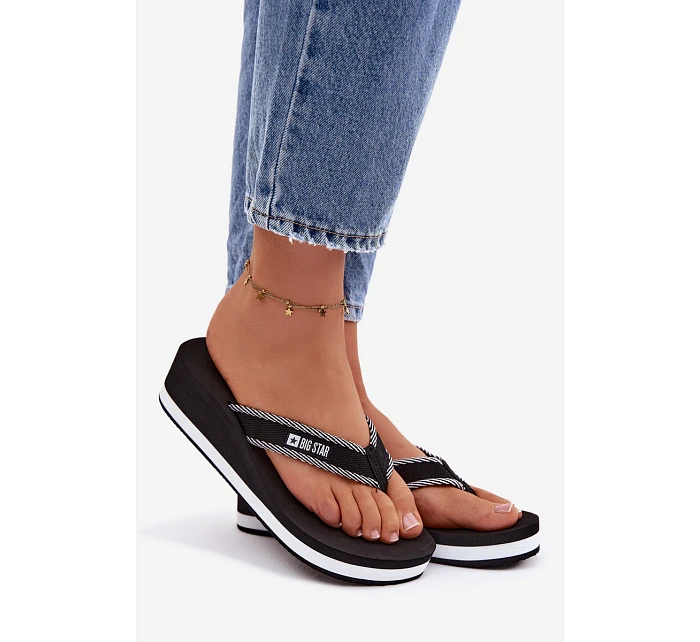 Dámské žabky na platformě Big Star NN274A727 Černé