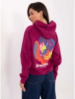 Mikina D10600BK02784A fuchsiová Mikina D10600BK02784A fuchsiová