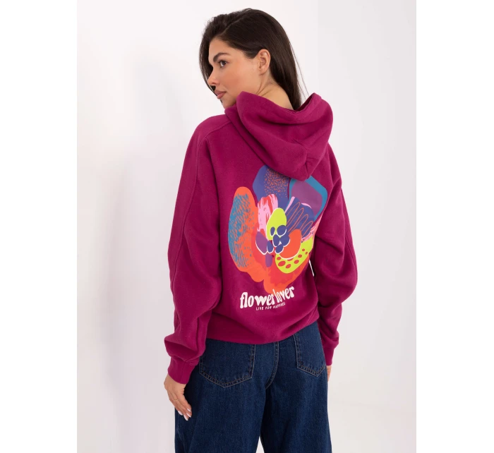 Mikina D10600BK02784A fuchsiová Mikina D10600BK02784A fuchsiová