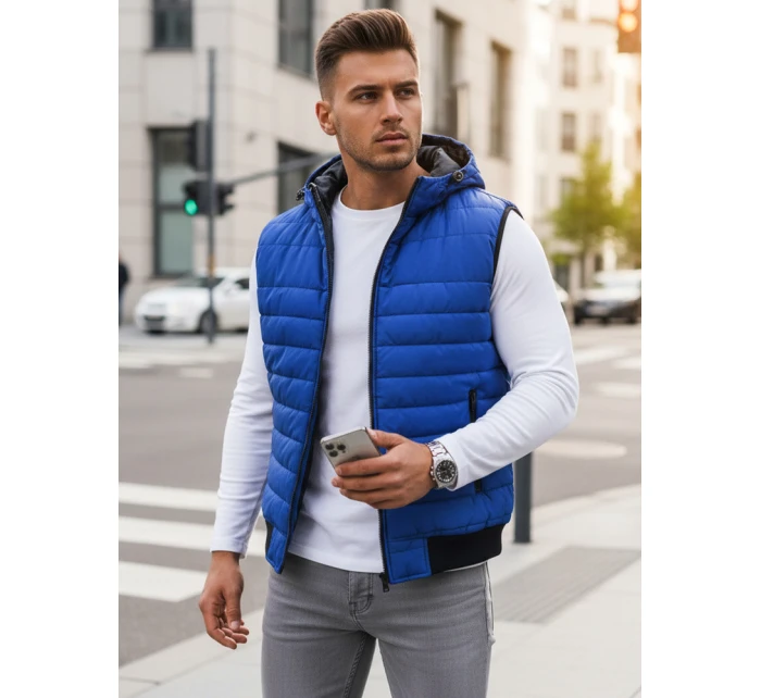 Pánská modrá vesta model 21966423 - Dstreet