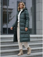 FashionStreet dámská zimní dlouhá zelená bunda TY5138