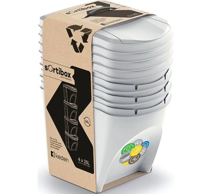Odpadkový koš 25 l SORTIBOX SET4 BALENÍ DIAMANTOVÉHO EMBERGERU