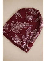 Dámská zimní čepice z vlny s dvojitým ohrnovacím lemem K426 oranžová