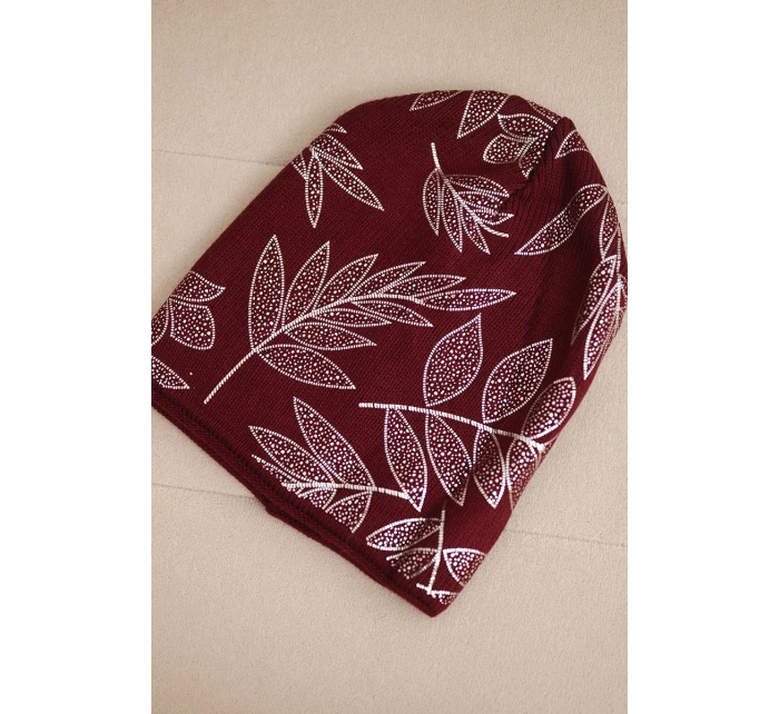 Dámská zimní čepice z vlny s dvojitým ohrnovacím lemem K426 oranžová