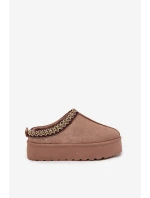 Dětské zimní boty pro mládež s výšivkou na platformě Khaki model 21718393 - Boto