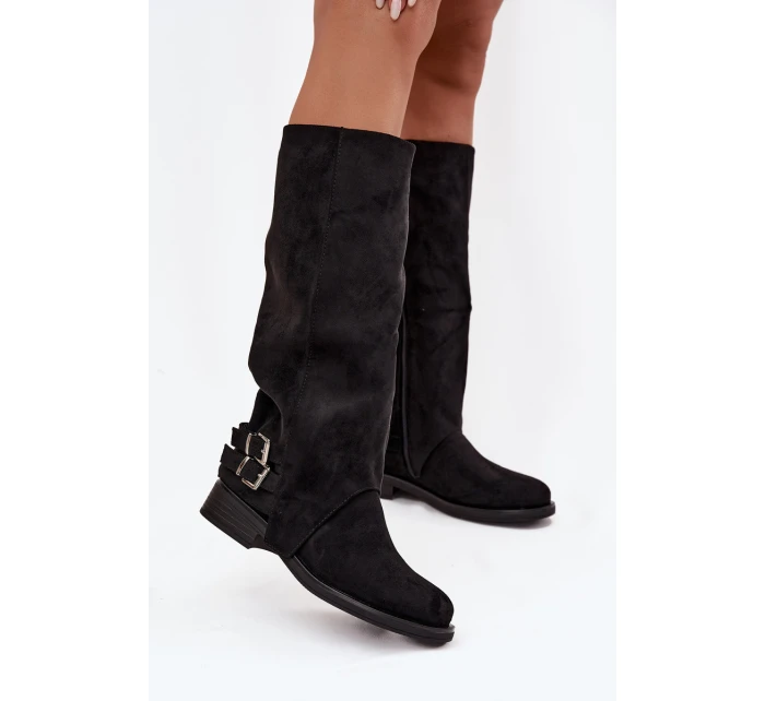 Zateplené dámské kozačky s černé model 21715385 - Boto