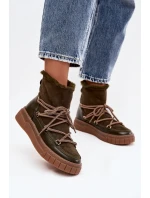 Dámské sněhule s tmavě zelené model 21757764 - Boto Dámské sněhule s tmavě zelené model 21757764 - Boto