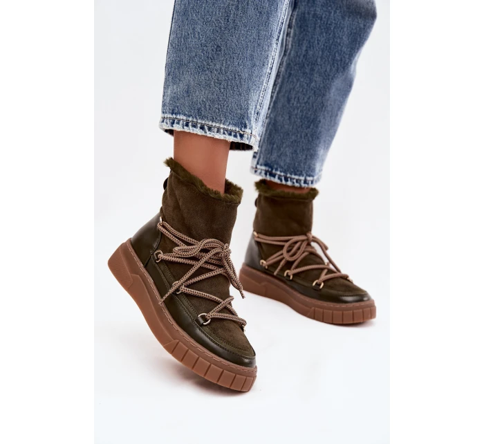 Dámské sněhule s tmavě zelené model 21757764 - Boto Dámské sněhule s tmavě zelené model 21757764 - Boto