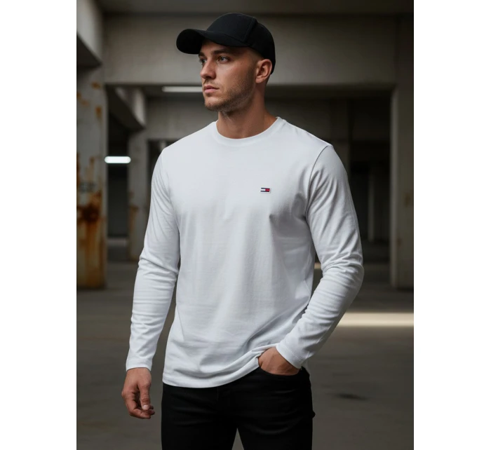 Pánské bílé tričko s dlouhým rukávem Dstreet model 21963467 - FashionStreet Pánské bílé tričko s dlouhým rukávem Dstreet model 21963467 - FashionStreet