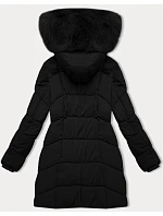 Dámská plus size zimní bunda do půli stehen S'west černá (B8306-1) Dámská plus size zimní bunda do půli stehen S'west černá (B8306-1)