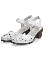 Kožené pohodlné sandály W model 22066508 white - Rieker