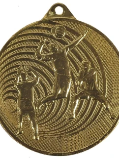Zlatá volejbalová medaile z oceli MMC3073/G