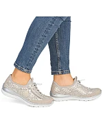 Dámská zlatá prolamovaná sportovní obuv model 22097169 - Rieker