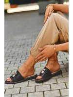 Dámské sandály s ozdobami S.Barski KV27-031 černé