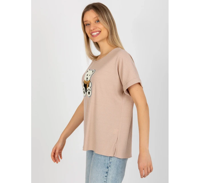 Dámská halenka LK BZ 509251.26X béžová - FPrice